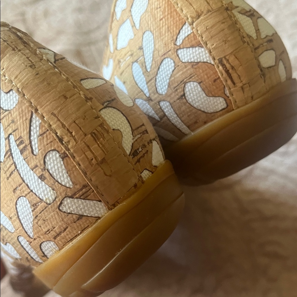Sesto Meucci Tan Bella laser cut cork ballet flat in EUC SZ8 made in Italy - Picture 6 of 12